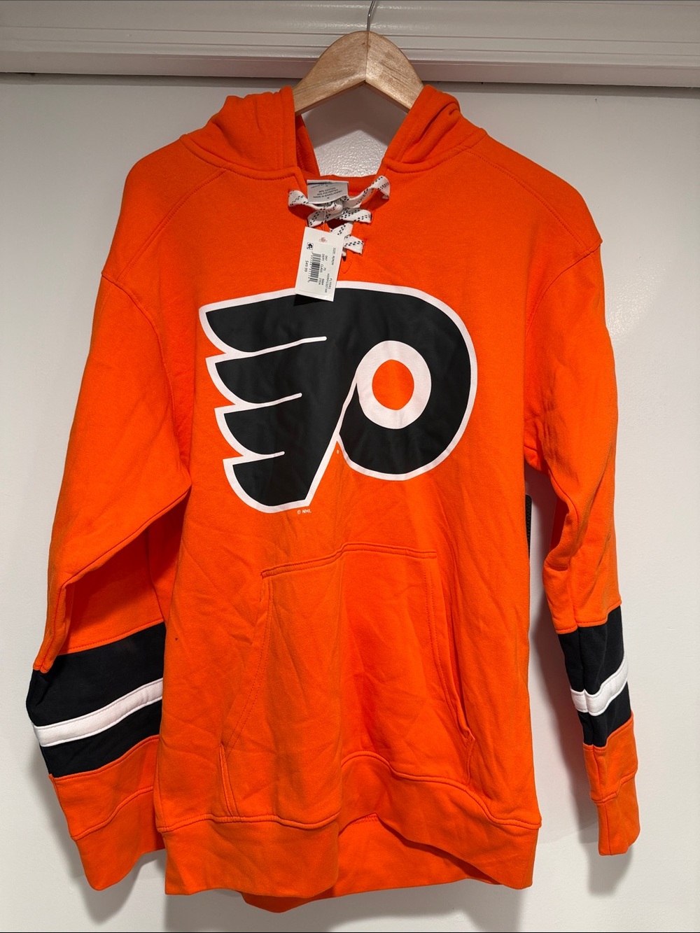 NHL Philadelphia Flyers Orange Black Logo Hoodie
